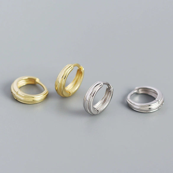Wholesale S925 Silver Geometric Minimalist Retro Style Ear Studs For Female