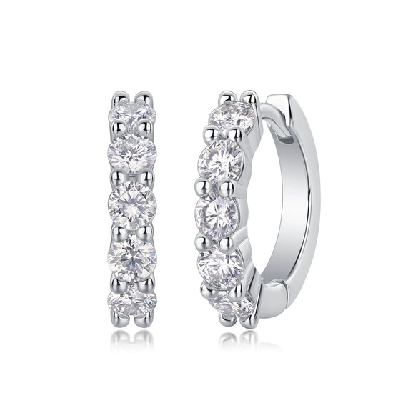 Wholesale S925 Silver Geometric Moissanite Earrings Set With Diamonds For Women