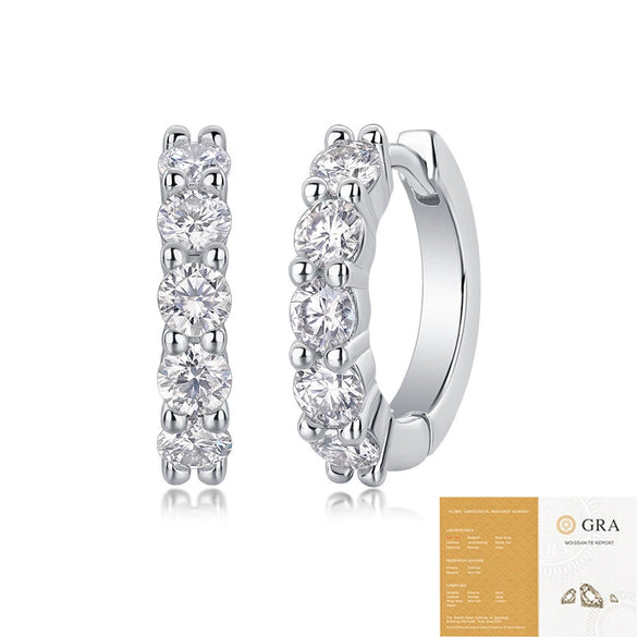 Wholesale S925 Silver Geometric Moissanite Earrings Set With Diamonds For Women