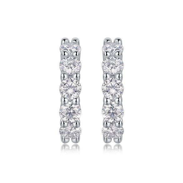 Wholesale S925 Silver Geometric Moissanite Earrings Set With Diamonds For Women