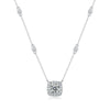 Wholesale S925 Silver Geometric Moissanite Inlay Dream Pendant Fashion Clavicle Necklace