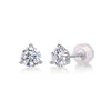 Wholesale S925 Silver Geometric Moissanite Inlay Earrings For Women