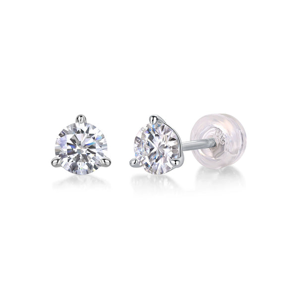 Wholesale S925 Silver Geometric Moissanite Inlay Earrings For Women
