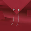Wholesale S925 Silver Geometric Moissanite Tassel Earrings For Women