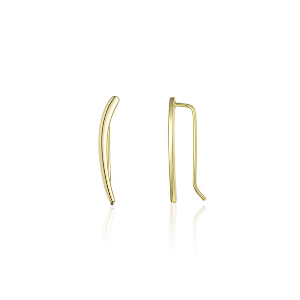 Wholesale S925 Silver Geometric Simple Women's Earrings With Electroplating Platinum 18K Gold