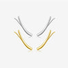 Wholesale S925 Silver Geometric Simple Women's Earrings With Electroplating Platinum 18K Gold