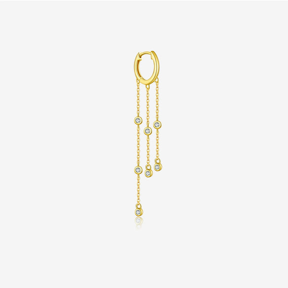 Wholesale S925 Silver Geometric Tassel Earrings For Women With Electroplating Treatment