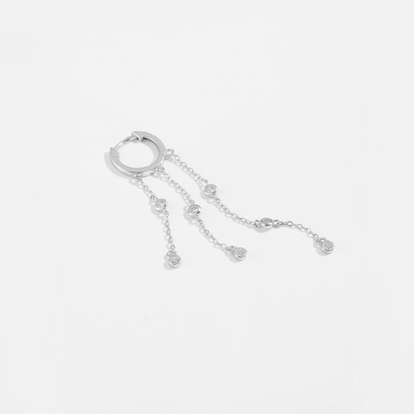 Wholesale S925 Silver Geometric Tassel Earrings For Women With Electroplating Treatment