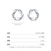 Wholesale S925 Silver Geometric Wave Pattern Electroplated Metallic Earrings For Women