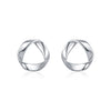 Wholesale S925 Silver Geometric Wave Pattern Electroplated Metallic Earrings For Women