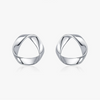 Wholesale S925 Silver Geometric Wave Pattern Electroplated Metallic Earrings For Women