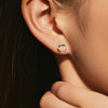 Wholesale S925 Silver Geometric Wave Pattern Electroplated Metallic Earrings For Women