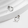 Wholesale S925 Silver Geometric Wave Pattern Electroplated Metallic Earrings For Women