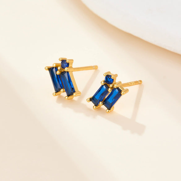 Wholesale S925 Silver Geometric Zircon Earrings