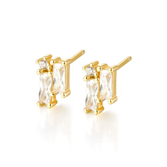 Wholesale S925 Silver Geometric Zircon Earrings