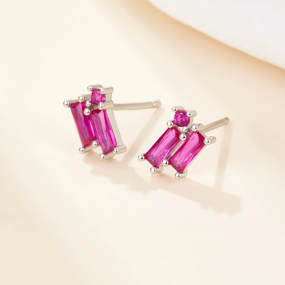 Wholesale S925 Silver Geometric Zircon Earrings