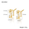 Wholesale S925 Silver Geometric Zircon Earrings