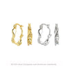 Wholesale S925 Silver Goldplated Wave Pattern White Deer Fashion Niche Women's Earrings