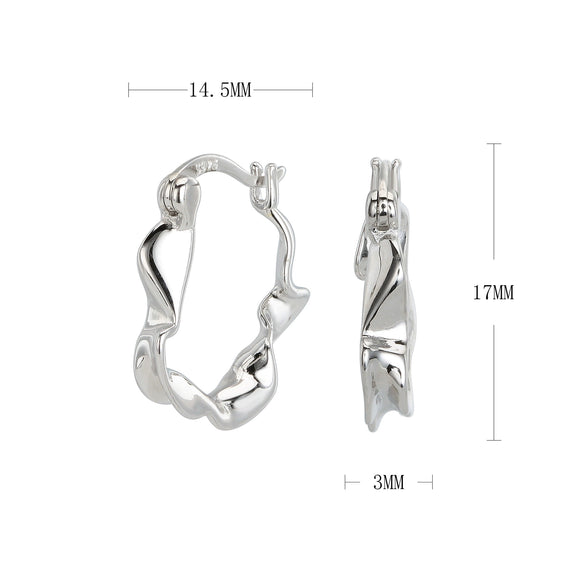 Wholesale S925 Silver Goldplated Wave Pattern White Deer Fashion Niche Women's Earrings