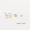 Wholesale S925 Silver Heart Shape Electroplated Earrings For Women