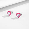 Wholesale S925 Silver Heart Shape Imitation Diamond Cute Women's Earrings