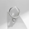 Wholesale S925 Silver Heart Shape Love Pendant Ring For Women With Shiny Diamond Design In Sweet Cool Style