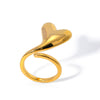 Wholesale S925 Silver Heart Shape Love Ring With 18K Golden Face And Electroplating Design For Women