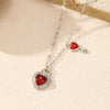 Wholesale S925 Silver Heart Shape Sweet Conscious Lock Pendant Necklace For Women Set With Diamonds
