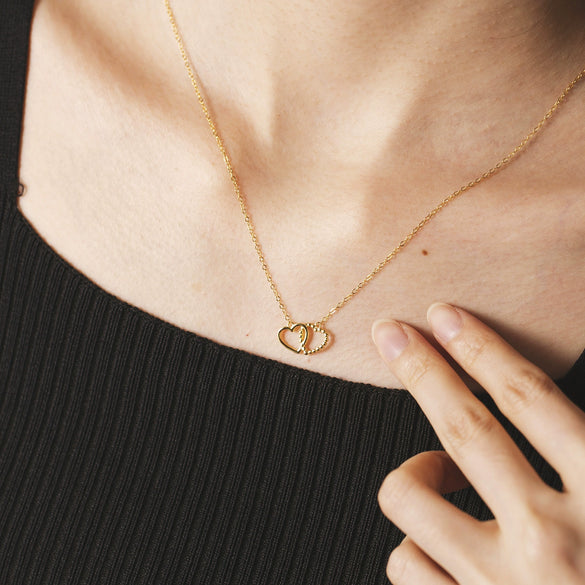Wholesale S925 Silver Heart Shaped Clavicle Necklace With Electroplating In Fashion High End Light Luxury Style