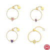 Wholesale S925 Silver Heart Shaped Fashion Niche Unique Pull Out Chain Ring With Electroplating