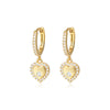 Wholesale S925 Silver Heart Shaped Geometric Earrings For Women