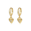 Wholesale S925 Silver Heart Shaped Geometric Earrings For Women