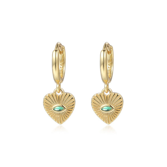 Wholesale S925 Silver Heart Shaped Geometric Earrings For Women
