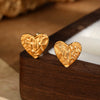Wholesale S925 Silver Heartshaped Retro Literary Light Luxury Earrings