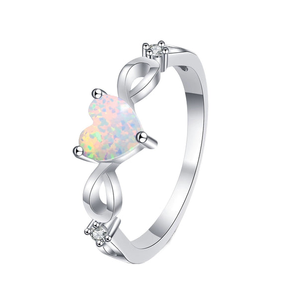 Wholesale S925 Silver Heartshaped Ring Polishing Fashion Style
