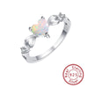 Wholesale S925 Silver Heartshaped Ring Polishing Fashion Style
