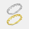 Wholesale S925 Silver Hollow Heartshaped Retro Simple Geometric Ring With Platinum Or 18K Gold Electroplating For Men And Women
