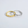 Wholesale S925 Silver Hollow Heartshaped Retro Simple Geometric Ring With Platinum Or 18K Gold Electroplating For Men And Women