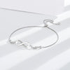 Wholesale S925 Silver Infinite Love Telescopic Bracelet With Styling Letters Numbers Text Micropaved