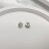 Wholesale S925 Silver Inlaid Zircon Round Perforated Spacer Loose Beads Handmade Diy Threeway Beads Pendant Connecting Ring