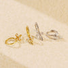 Wholesale S925 Silver Ins Bow Diamond Earrings With Electroplating For Women