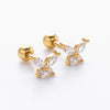 Wholesale S925 Silver Insectshaped Electroplated Butterfly Zircon Earrings Fashion Jewelry