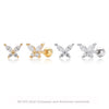 Wholesale S925 Silver Insectshaped Electroplated Butterfly Zircon Earrings Fashion Jewelry