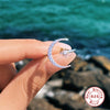 Wholesale S925 Silver Japanese Orange Garnet Ring Retro Fashion Style With Geometric Design For Women Adjustable