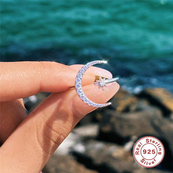 Wholesale S925 Silver Japanese Orange Garnet Ring Retro Fashion Style With Geometric Design For Women Adjustable