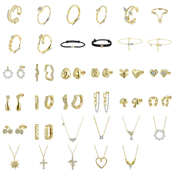 Wholesale S925 Silver Jewelry Geometric Style Electroplated For Women