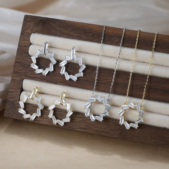 Wholesale S925 Silver Jewelry Geometric Style Electroplated For Women