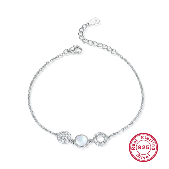 Wholesale S925 Silver Jewelry Set With Round Earrings Stud Earrings And Bracelet Inlaid With Natural Mother Of Pearl In Marine Life Pattern