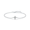 Wholesale S925 Silver Light Luxury Four Leaf Clover Flower Styled Full Diamond Bracelet For Women