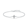 Wholesale S925 Silver Light Luxury Four Leaf Clover Flower Styled Full Diamond Bracelet For Women